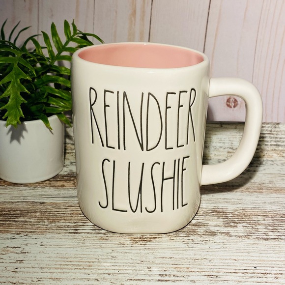 Rae Dunn Reindeer Slushie mug Pink Interior - Picture 5 of 7